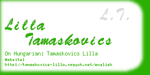 lilla tamaskovics business card